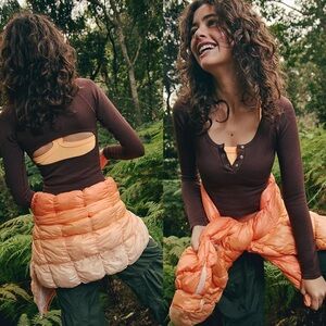 FREE PEOPLE FP movement BAIL OUT Crop Thermal Knit Top size M/L, XS/S NWT